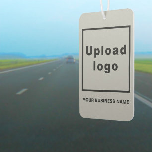 Business Name and Logo on Grey Air Freshener