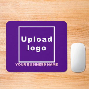 Business Name and Logo on Purple Mouse Pad