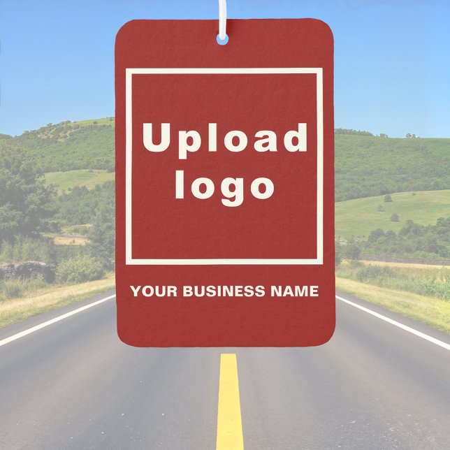 Business Name and Logo on Red Air Freshener (Red air freshener with your business name and logo)
