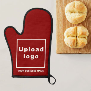 Business Name and Logo on Red Oven Mitt