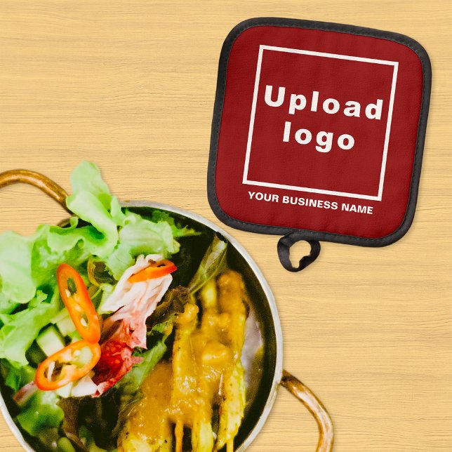 Business Name and Logo on Red Pot holder (Business name and logo on red pot holder)
