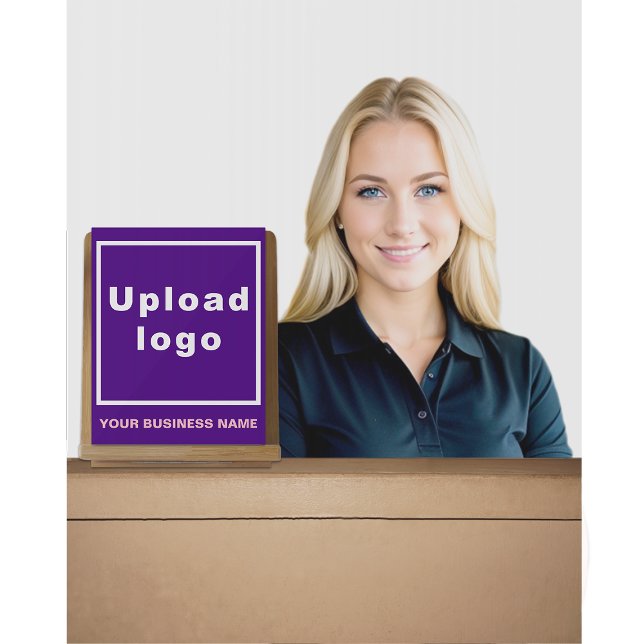 Business Name and Logo on Small Purple Acrylic Sign (Purple acrylic sign with your business name and logo)