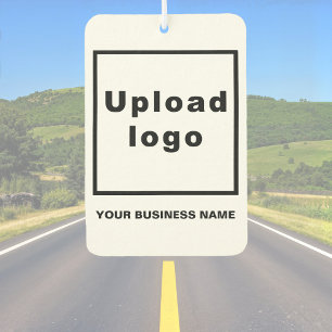 Business Name and Logo on White Air Freshener