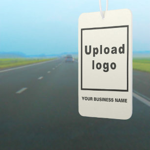 Business Name and Logo on White Air Freshener