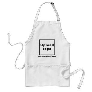 Business Name and Logo on White Apron
