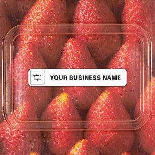 Business Name and Logo on White Slim Adhesive