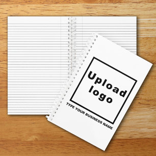 Business Name and Logo on White Spiral Notebook