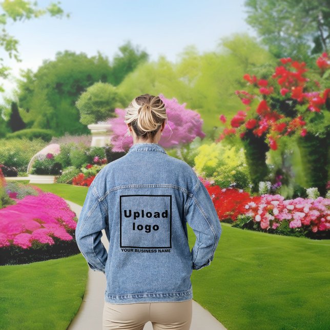 Business Name and Logo on Women's Denim Jacket (Your business name and logo on women's denim jacket.)