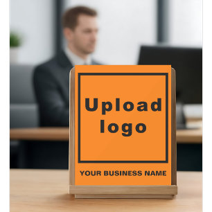 Business Name and Logo Orange Acrylic Sign