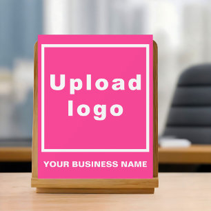 Business Name and Logo Pink Acrylic Sign