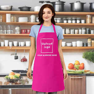 Business Name and Logo Pink Apron