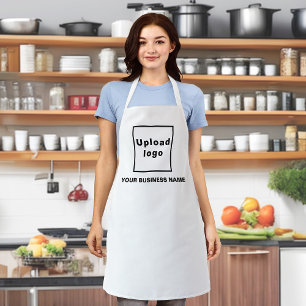 Business Name and Logo White Apron