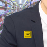 Business Name and Logo Yellow Square Button<br><div class="desc">Square button that you can customize to put your business name and logo. You can use this button as uniform accessory of your staff. You can also use it as packaging accessory. You can also include it in your marketing materials to advertise your business or to promote your brand name...</div>