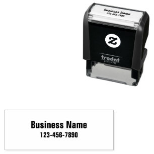 Business Name and Phone Number Product Packaging Self-inking Stamp