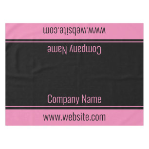 Business Name Black and Pink Text Template Website Tablecloth