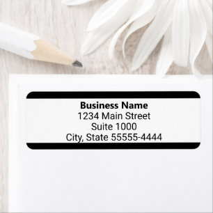 Business Name Black and White Return Address