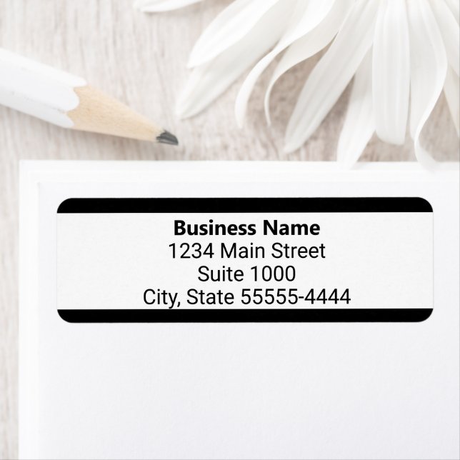 Business Name Black and White Return Address (Insitu)