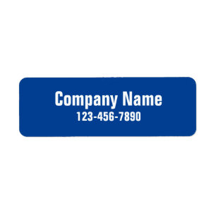 Business Name Blue Phone Number Product Label