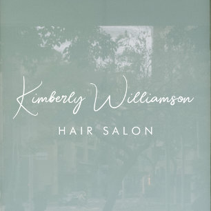 Business Name Chic Signature Script Window Cling