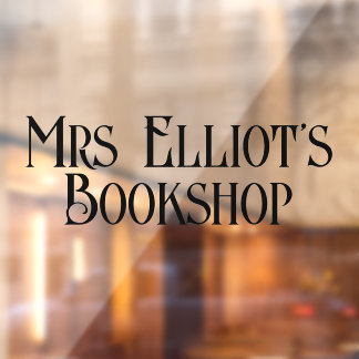 Business Name Chic Simple Black Boutique Window Cling