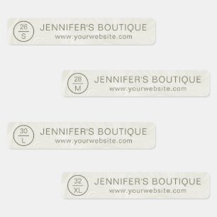 Business Name Clothing Size Tags Marble