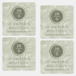 Business Name Clothing Size Tags Marble