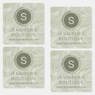 Business Name Clothing Size Tags Marble