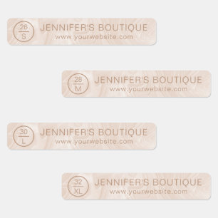 Business Name Clothing Size Tags Marble