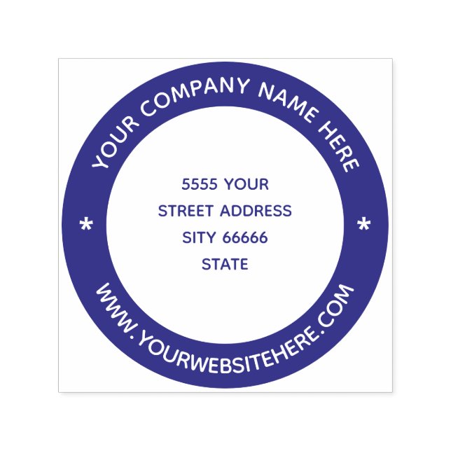 Business Name Company Address Personalised Self-inking Stamp (Design)
