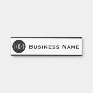 Business Name Company Office Door Sign B&W