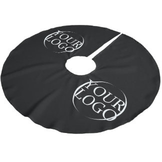 Business Name Create Your Own Company Text Brushed Polyester Tree Skirt