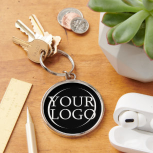 Business Name Create Your Own Company Text Key Ring
