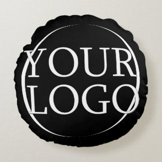 Business Name Create Your Own Company Text Round Cushion