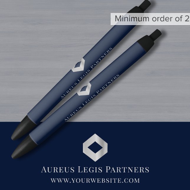 Business Name Custom Logo Promotional Black Ink Pen (Creator Uploaded)