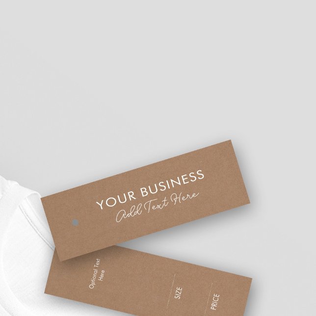 Business Name Elegant Stylish Clothes Hang Tag (Stylishly Personalize with Your Business Name & Optional Text.)