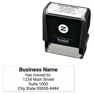 Business Name has moved to New Address Relocated Self-inking Stamp