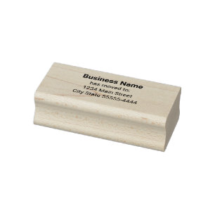 Business Name has moved to New Address Relocation Rubber Stamp