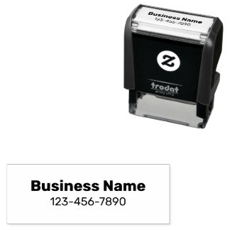 Business Name in Bold and Phone Number Template Self-inking Stamp
