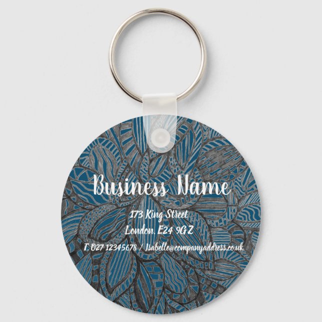 Business Name Marketing Personalised Key Ring (Front)