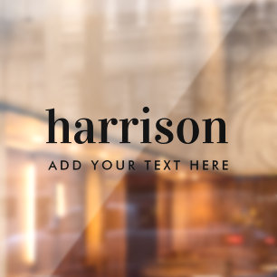 Business Name Minimal Modern Window Cling