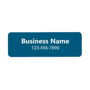 Business Name Phone Number Blue Product Label