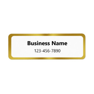 Business Name Phone Number Gold and White