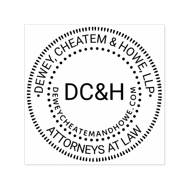 Business Name Professional Logo Initials URL Self-inking Stamp (Design)