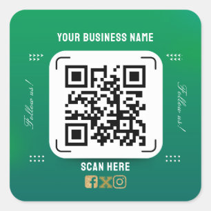 business name qr code  sticker