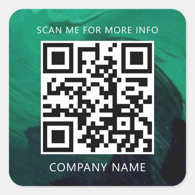 business name qr code  sticker (Front)