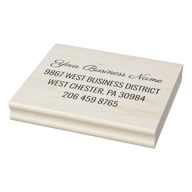Business Name Return Address and Phone Rubber Stamp (Stamp)