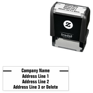 Business Name Return Address Bold Font Typeface Self-inking Stamp