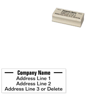 Business Name Return Address Rubber Stamp