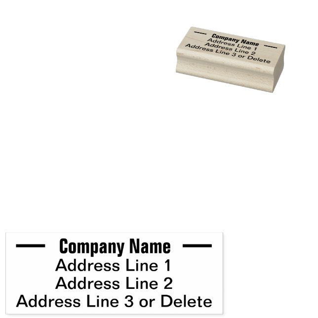Business Name Return Address Rubber Stamp (Stamped)