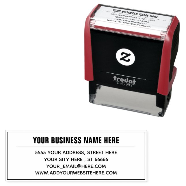  Business Name Return Address Stamp Example (In Situ)
